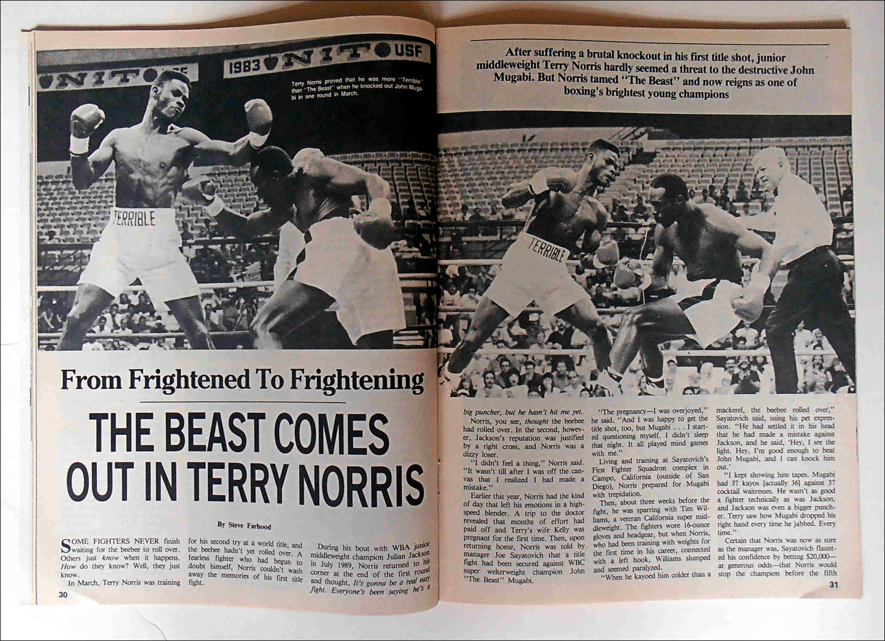 WORLD BOXING Magazine; OCTOBER 1990