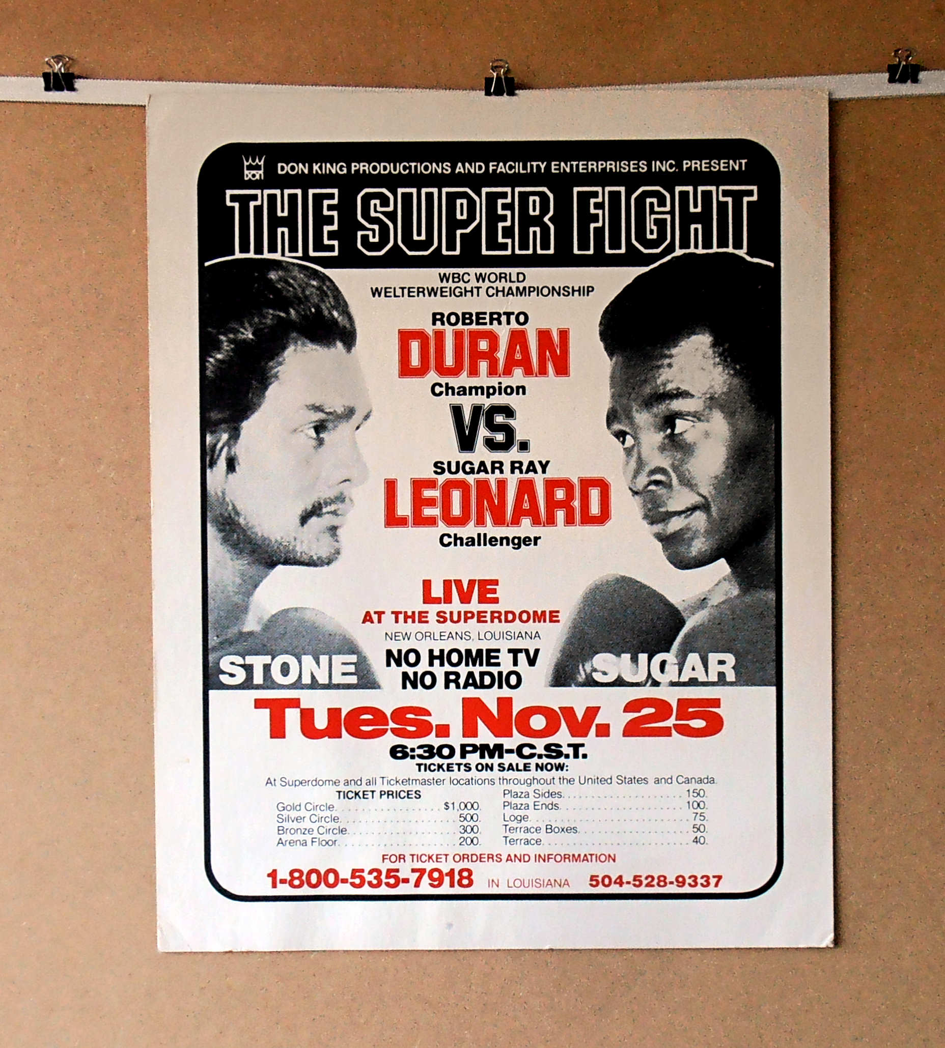 ROBERTO DURAN vs. SUGAR RAY LEONARD (2) Site