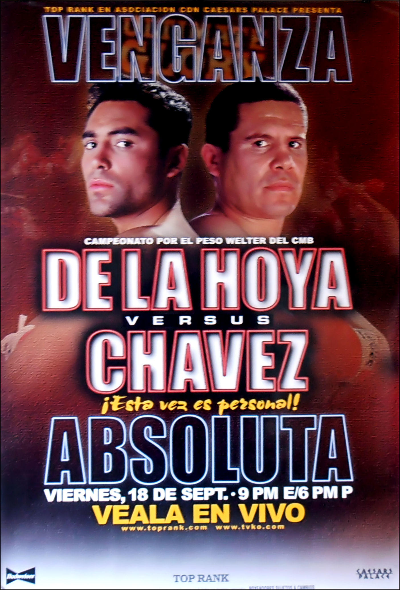 OSCAR DE LA HOYA vs. JULIO CESAR CHAVEZ (2) PPV OSCAR DE LA HOYA vs. JULIO CESAR CHAVEZ (2) PPV