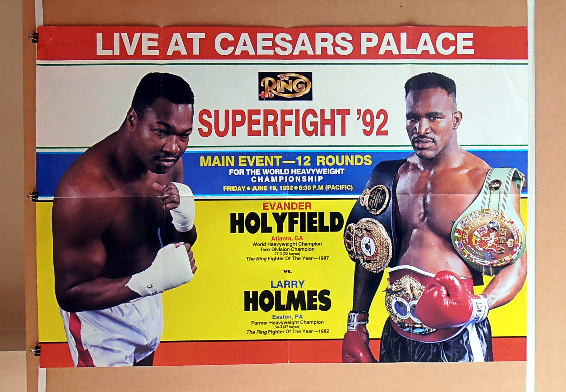 EVANDER HOLYFIELD vs. LARRY HOLMES (RING)